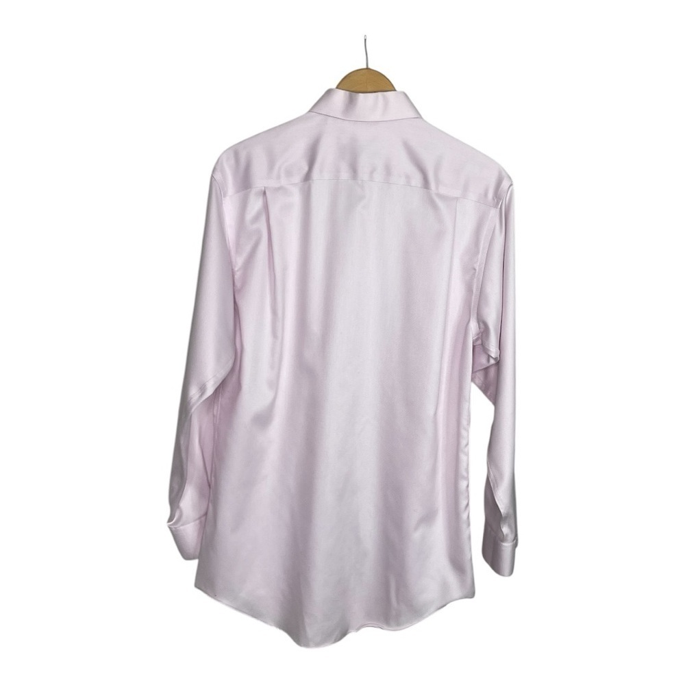 Pronto Uomo 2 Ply Non Iron Men's Pink Dress Shirt 15- 32/33 - Picture 3 of 6